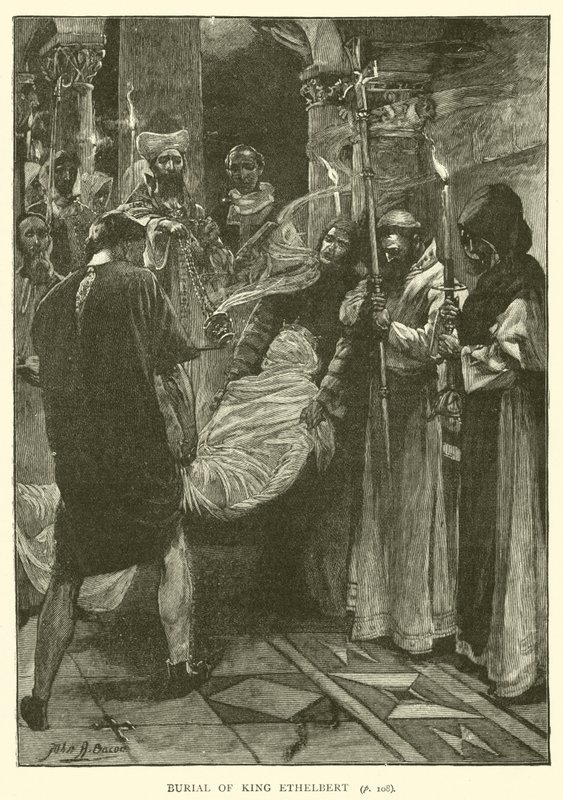 Begravning av kung Ethelbert av after John Henry Frederick Bacon