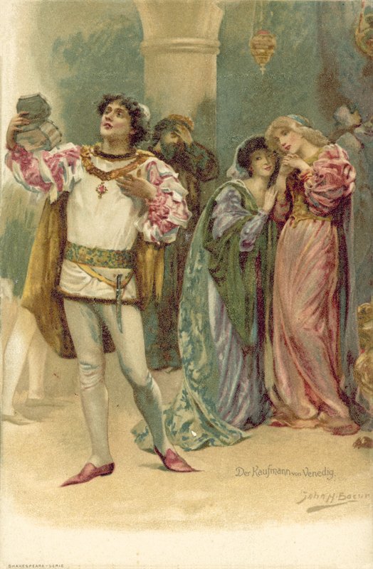Illustration för handelsmannen i Venedig av after John Henry Frederick Bacon