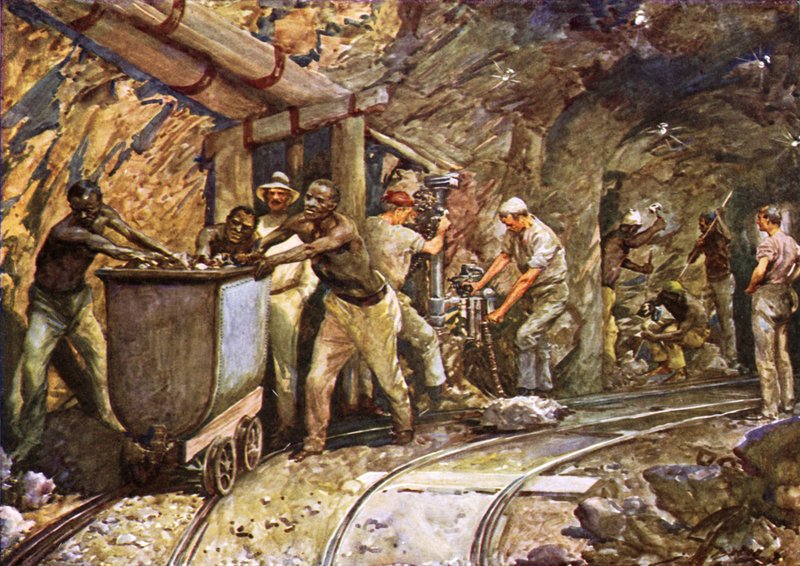 I en Kimberley diamantgruva av after John Henry Frederick Bacon