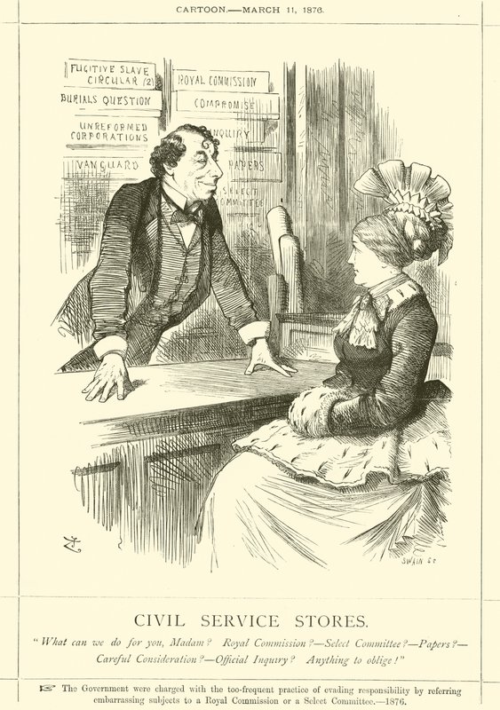 Civiltjänstbutiker av after John Tenniel