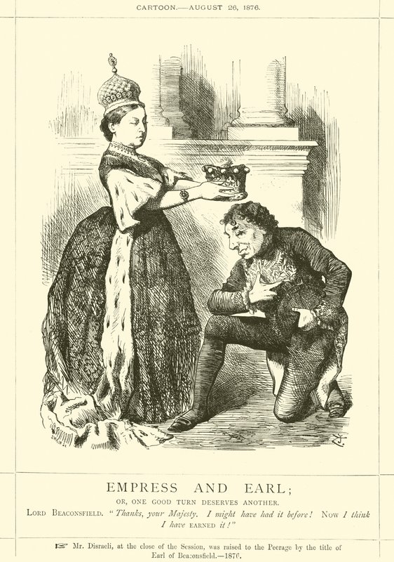 Kejsarinna och Earl; eller, en bra tur förtjänar en annan av after John Tenniel