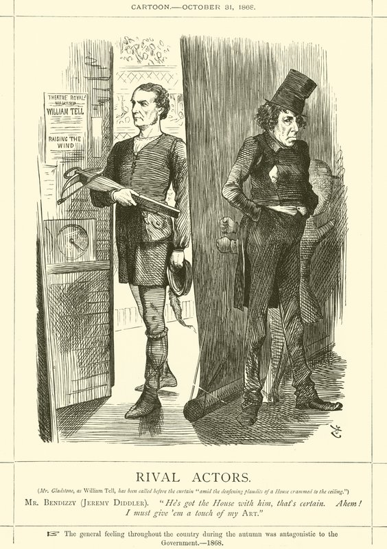 Rivalerande skådespelare av after John Tenniel