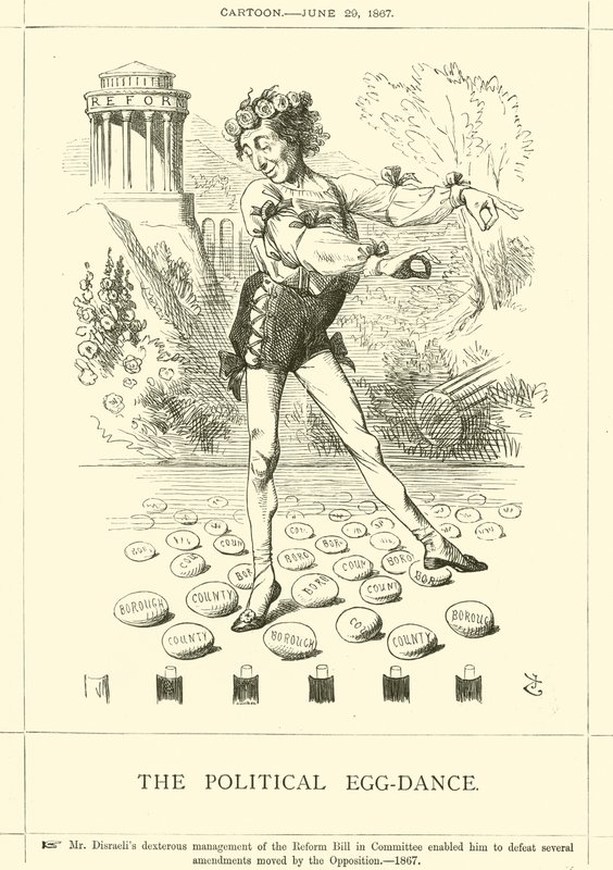 Den politiska äggdansen av after John Tenniel