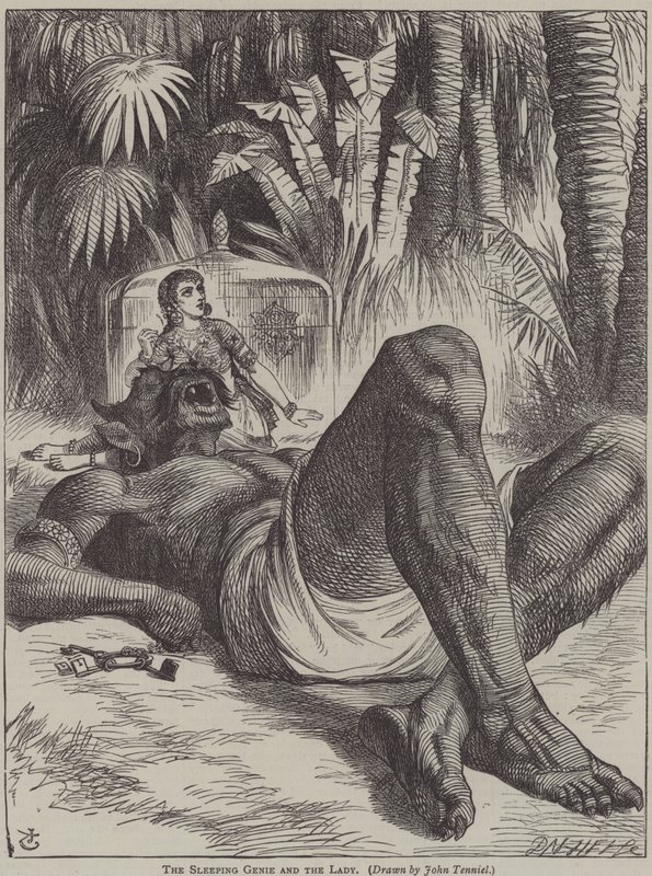 Den sovande Anden och Damen av after John Tenniel