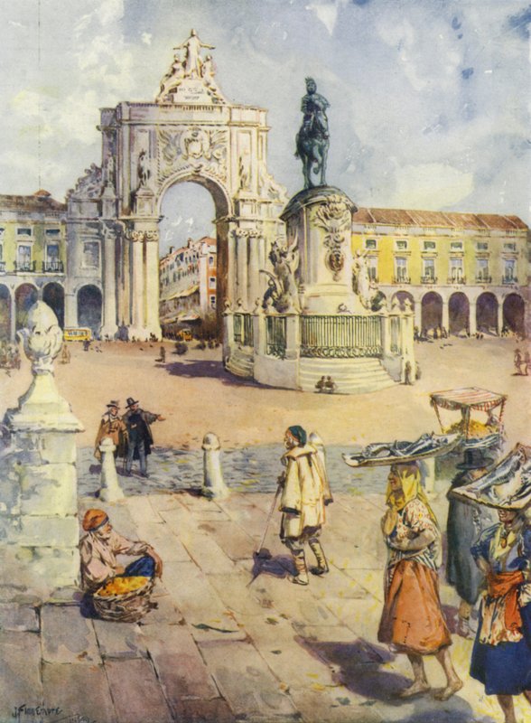 Praca do Commercio, Lissabon av Joseph (after) Finnemore