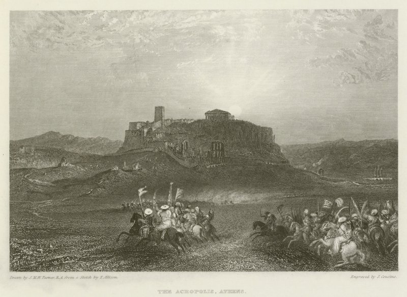 Akropolis, Aten av after Joseph Mallord William Turner