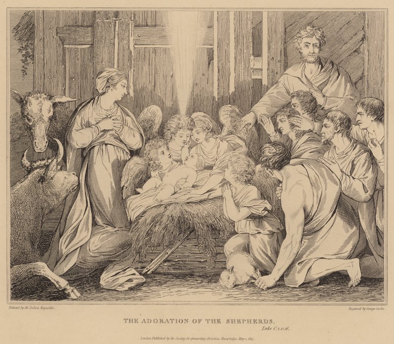 Herdarnas tillbedjan, Luke av after Joshua Reynolds