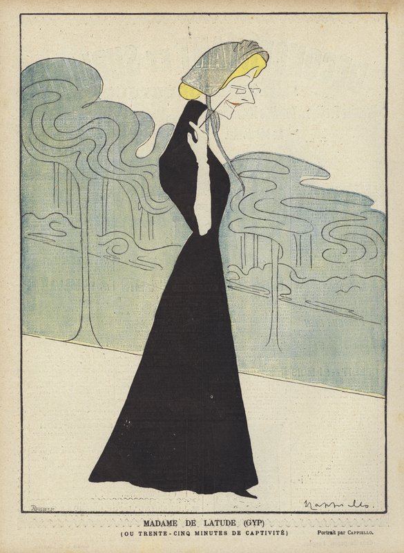 Madame De Latude (GYP), Illustration för Le Rire av after Leonetto Cappiello