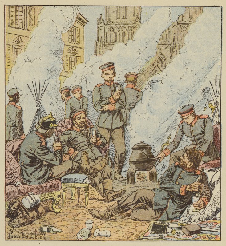 Efter slaget i Orleans, tyskarna på gatorna i staden av after Louis Charles Bombled