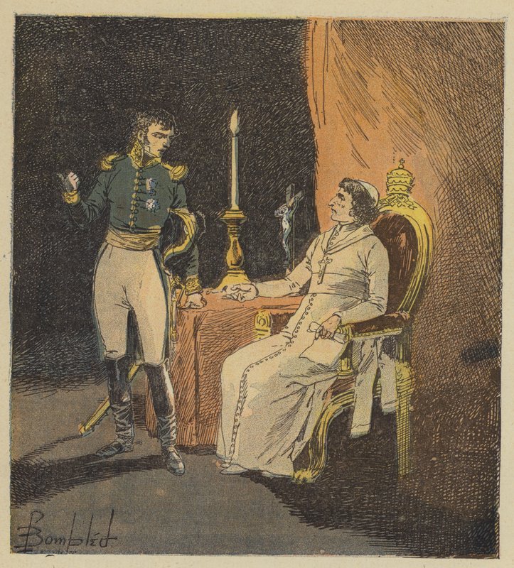 arrestering av påven av general Radet av after Louis Charles Bombled