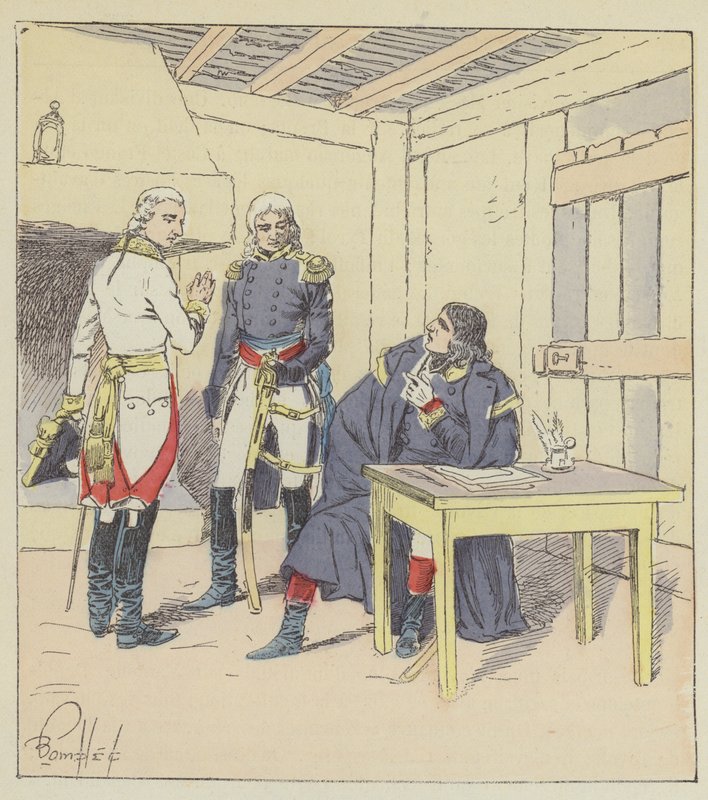 Bonaparte, Serurier och Klenau vid Roverbello av after Louis Charles Bombled