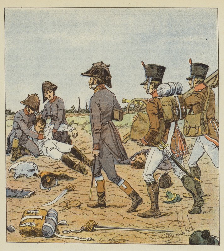 Militärkirurger och sjuksköterskor av after Louis Charles Bombled