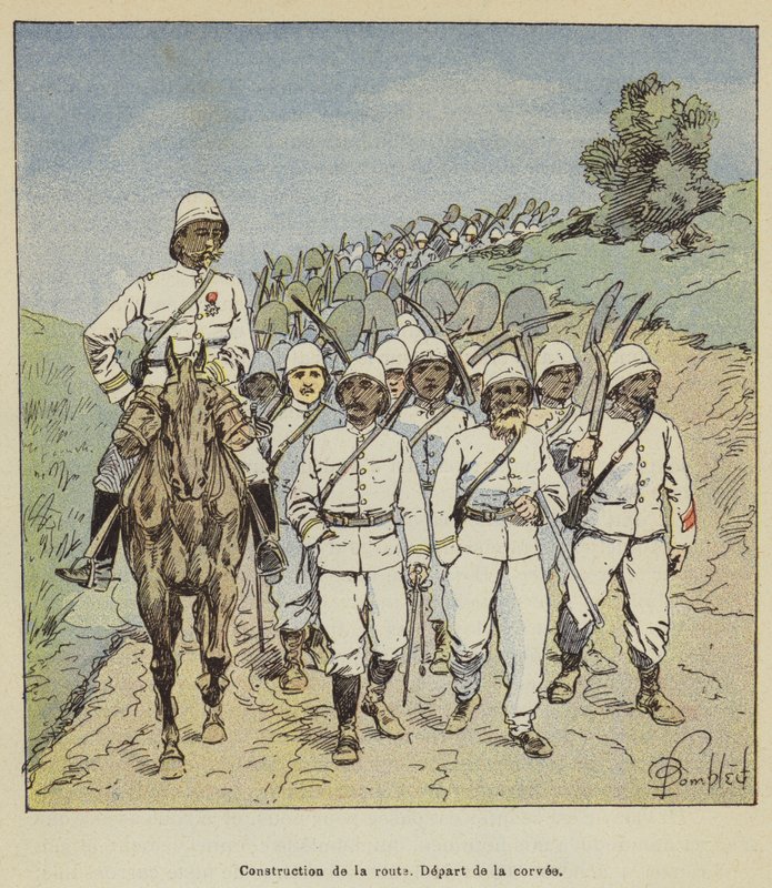 Byggande av vägen, Start av sysslan av after Louis Charles Bombled