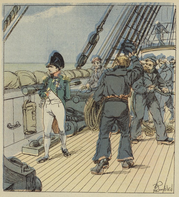 Till en början visade besättningen stor nyfikenhet av after Louis Charles Bombled