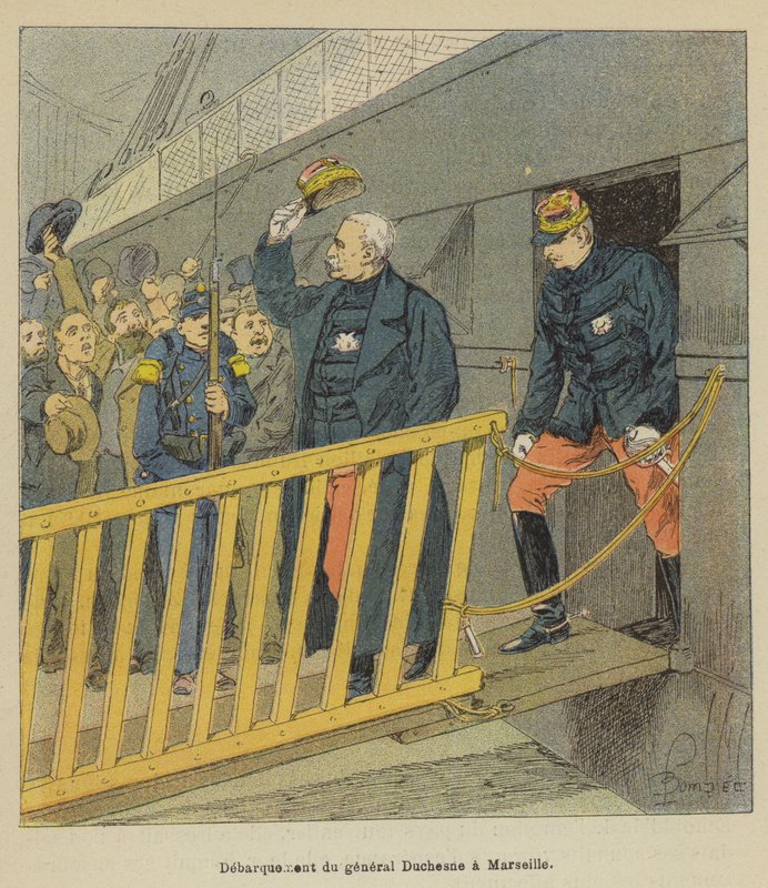 General Duchesnes landstigning i Marseille av after Louis Charles Bombled