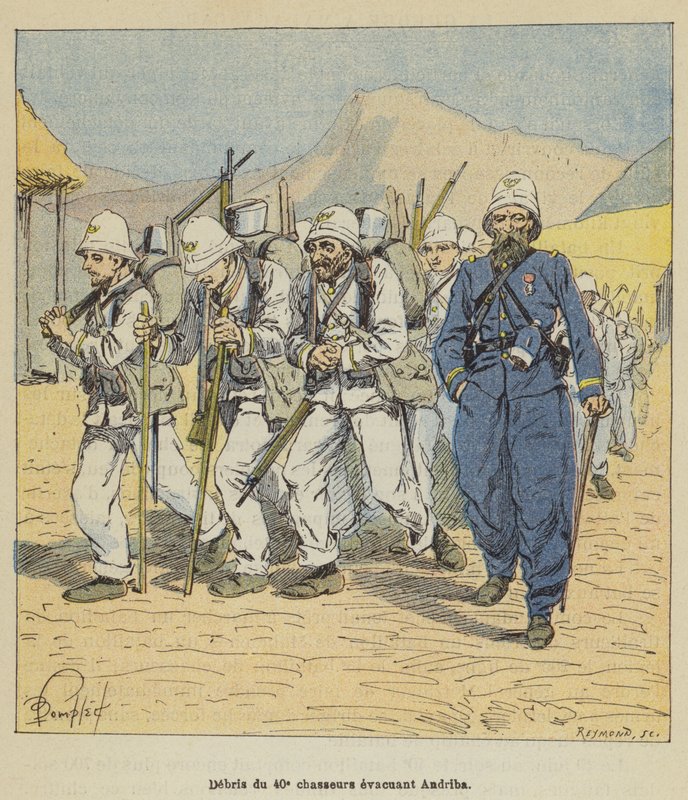Skräp från de 40:e Andriba-evakueringsjägarna av after Louis Charles Bombled