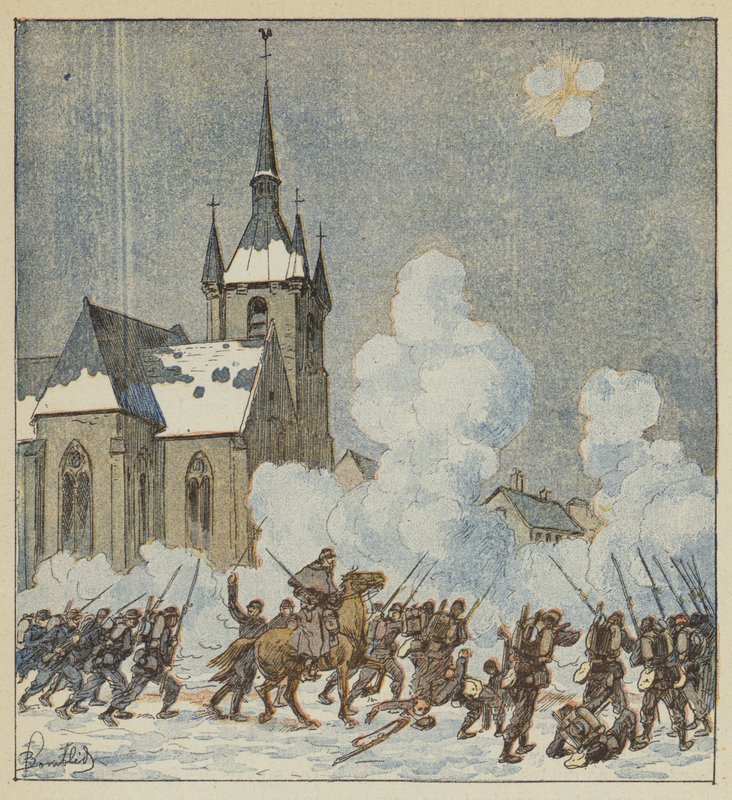 Patays försvar av 75:e mobilerna av after Louis Charles Bombled
