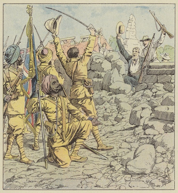 Utfärdande av legationer, inträde av sikher av after Louis Charles Bombled