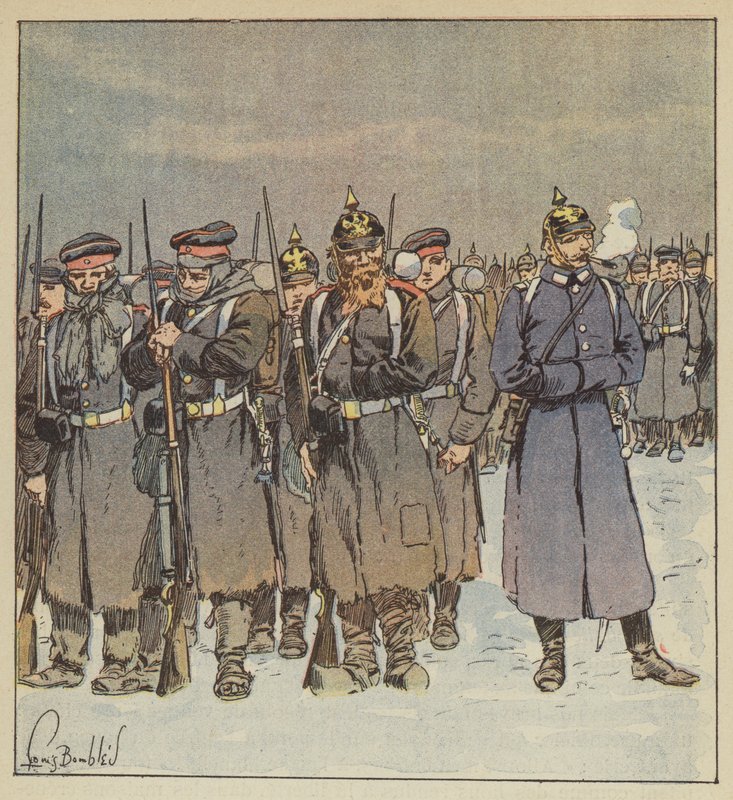Berövande av några preussiska trupper av after Louis Charles Bombled