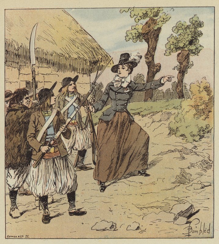 Hon hade tagit en mycket aktiv del i krigen i Vendée av after Louis Charles Bombled