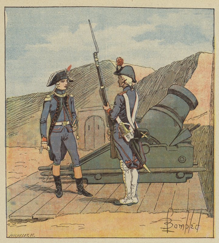1787 gick Napoleon med i La Fere-regementet av after Louis Charles Bombled