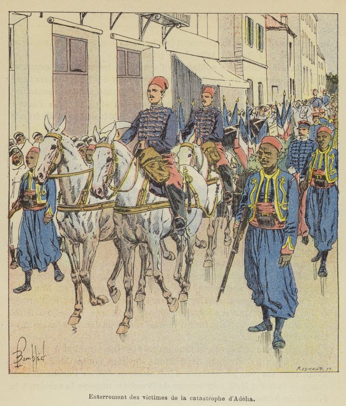 Begravning av Adelias katastrofoffer av after Louis Charles Bombled
