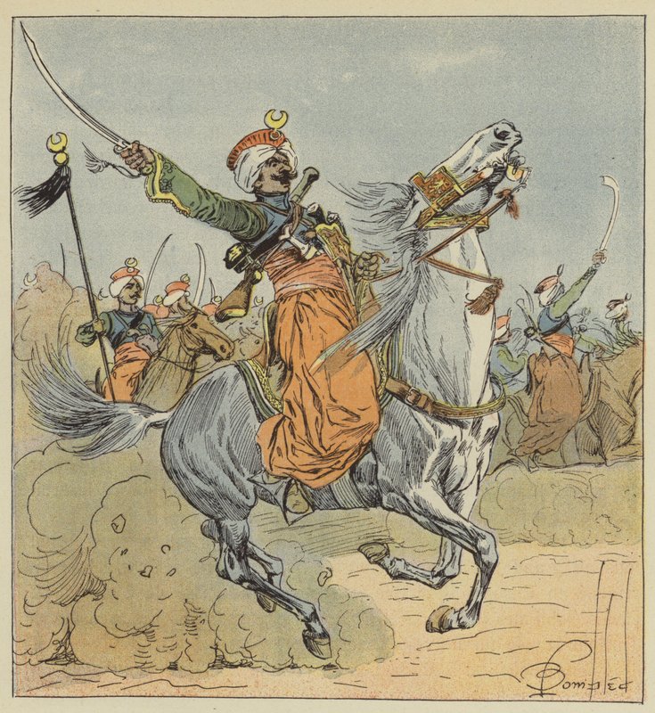 Imperial Guard, Mameluck, skvadron kopplad till det monterade chasseursregementet av after Louis Charles Bombled