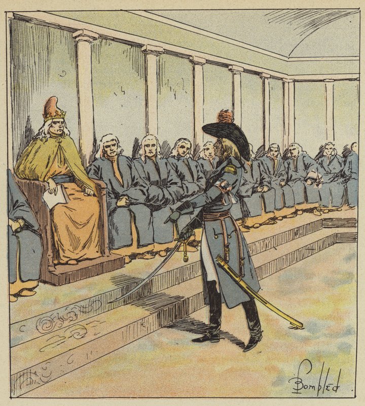 Junot hotar senaten i Venedig av after Louis Charles Bombled
