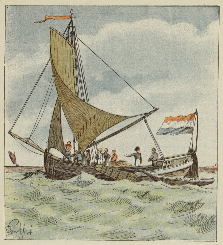 Kejsaren skänker en båt till en holländsk pilot av after Louis Charles Bombled