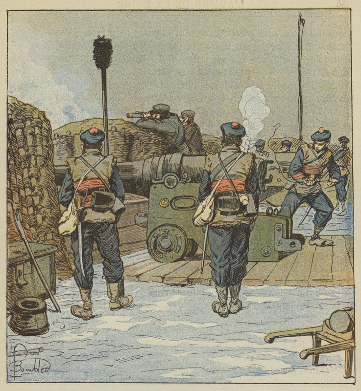 Chevilly marinbatteri av after Louis Charles Bombled