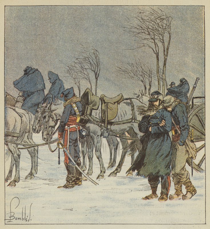 21:a kårens artilleri av after Louis Charles Bombled