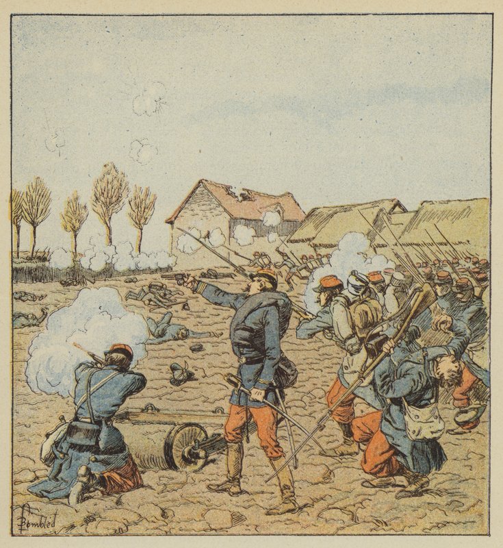 Lassaut från Cleomont Farm av after Louis Charles Bombled