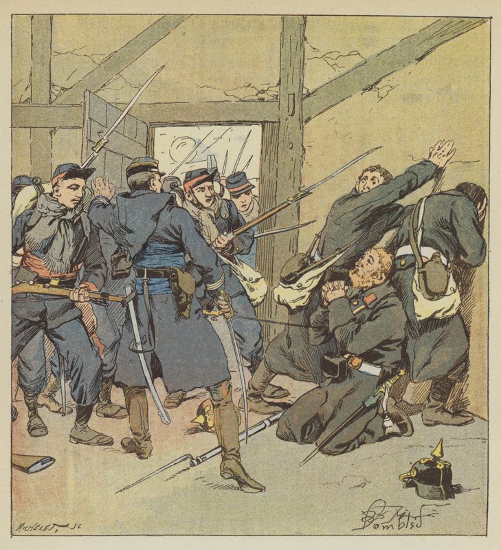 Kommendör Fouilhades attack mot Villejouan av after Louis Charles Bombled
