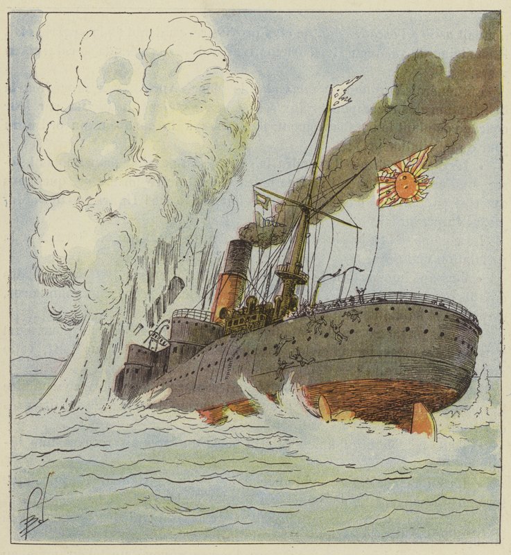 Kinschim-Maru rinner genom en gruva av after Louis Charles Bombled