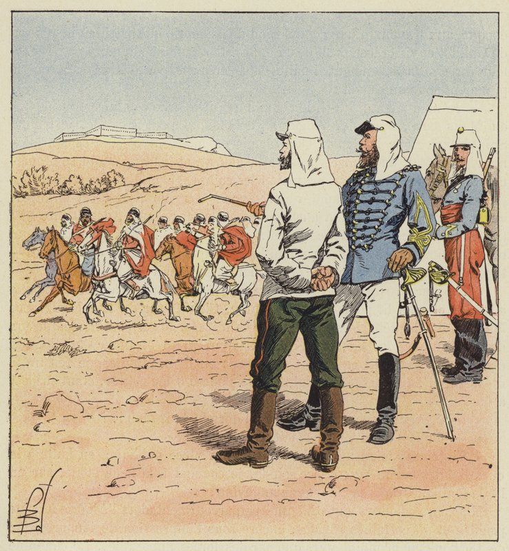 Kapten Kouropatkine i Algeriet av after Louis Charles Bombled