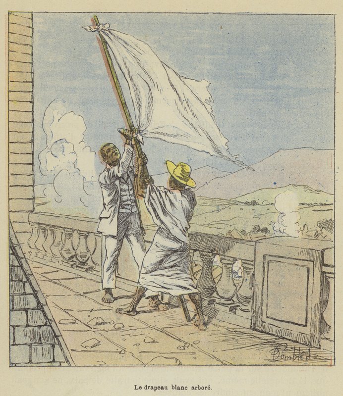 Den vita flaggan vajar av after Louis Charles Bombled