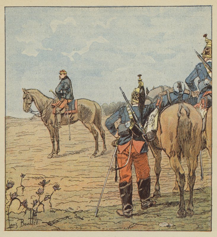 General Barry dagen före Coulmiers av after Louis Charles Bombled