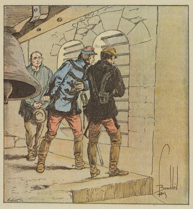 General Chanzy i klocktornet i Terminiers av after Louis Charles Bombled