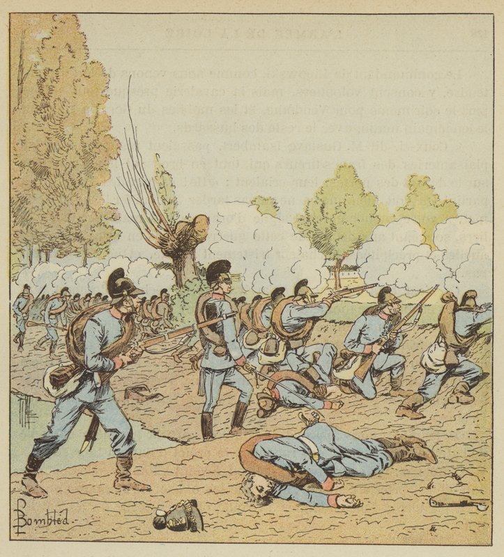 Tyskarna attackerar parken Dames-Blanches av after Louis Charles Bombled