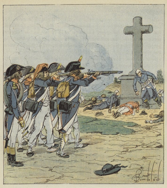 Tre fjärdedelar av den franska adeln förstördes därmed. av after Louis Charles Bombled