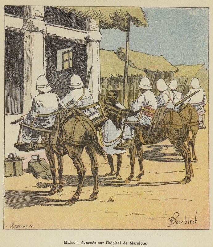 Patienter evakuerades till Marololo sjukhus av after Louis Charles Bombled
