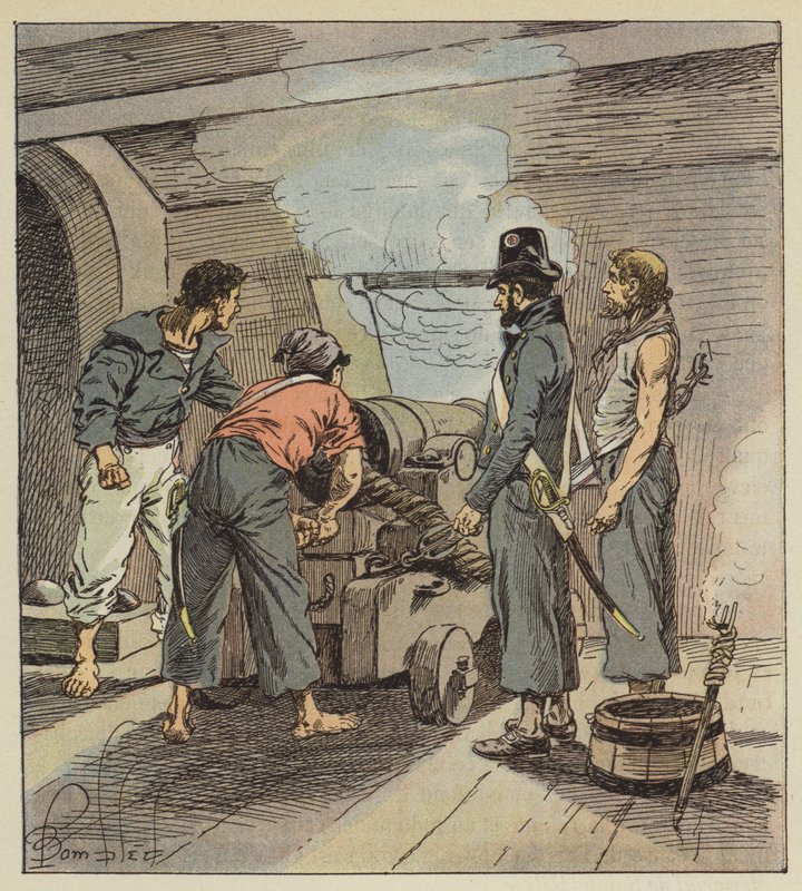 Sjömän 1805-1815 av after Louis Charles Bombled