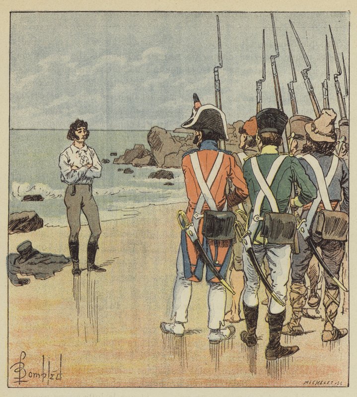 Murats död av after Louis Charles Bombled