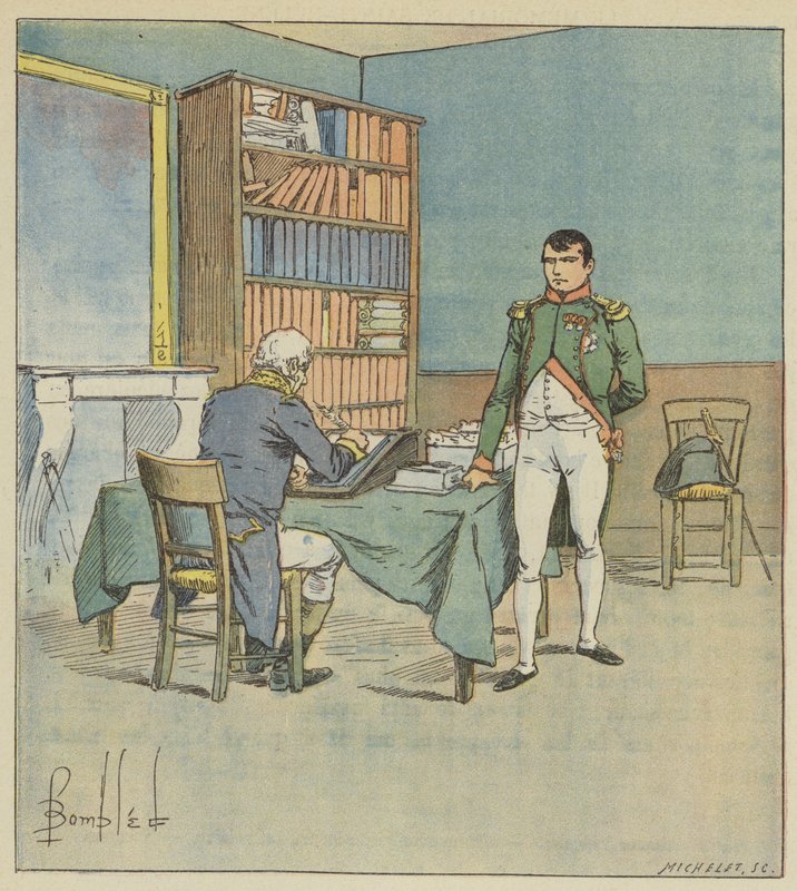 Napoleon dikterar det egyptiska fälttåget av after Louis Charles Bombled