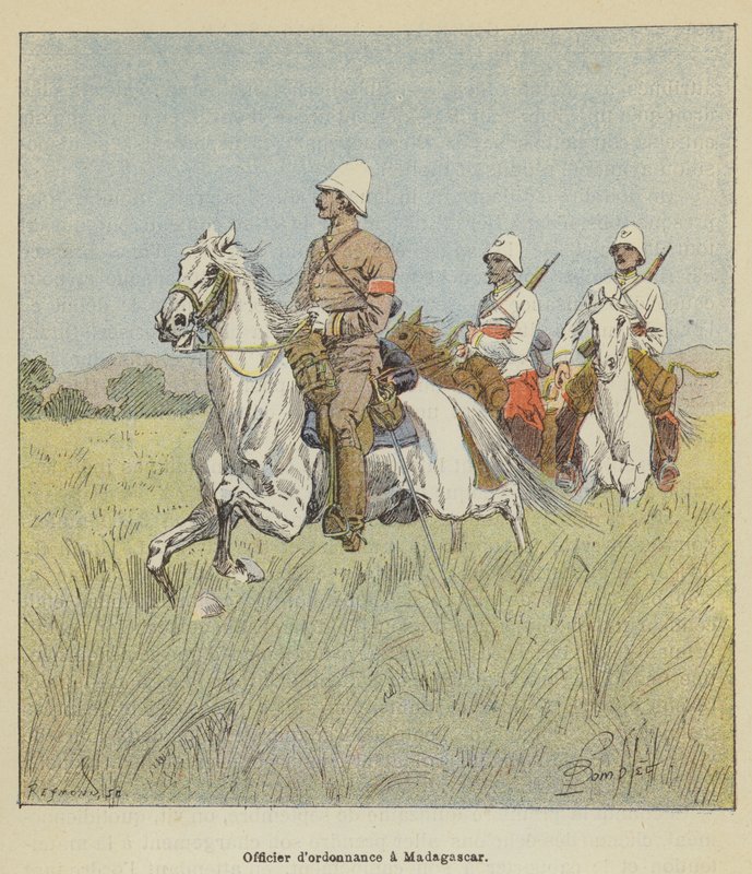 Ordineringsofficer på Madagaskar av after Louis Charles Bombled