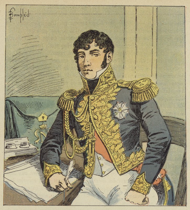 Porträtt av greven av Montholon, exekutor av Napoleon av after Louis Charles Bombled