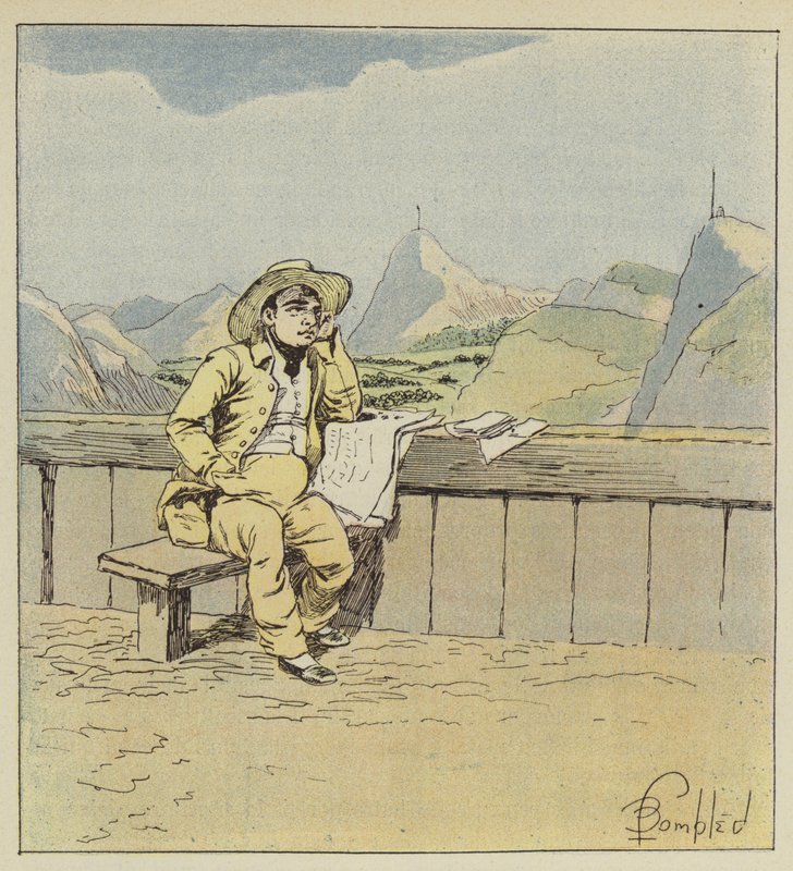 kejsarens vördnad som läser engelska tidningar av after Louis Charles Bombled