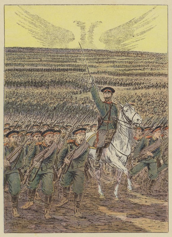 ryska armén av after Louis Charles Bombled