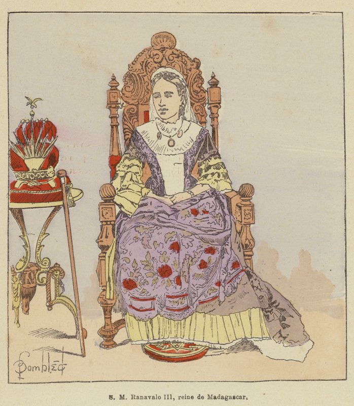 SM Ranavalo III, drottning av Madagaskar av after Louis Charles Bombled
