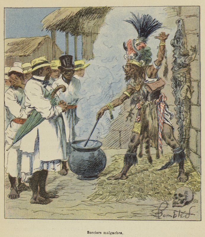 Madagaskiska trollkarlar av after Louis Charles Bombled
